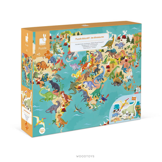 Puzzle educativo  - Los dinosaurios 200 PZ.